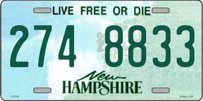 NH license plate 2748833