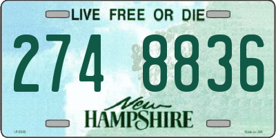 NH license plate 2748836
