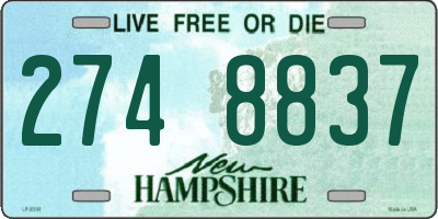NH license plate 2748837