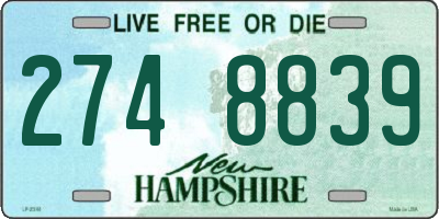 NH license plate 2748839