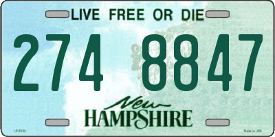 NH license plate 2748847