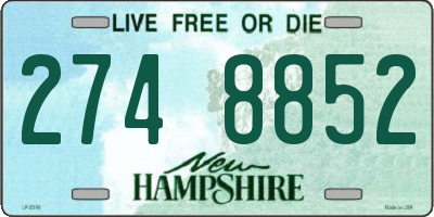 NH license plate 2748852