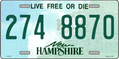NH license plate 2748870