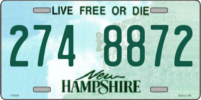 NH license plate 2748872