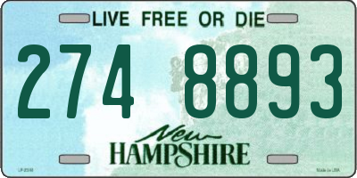 NH license plate 2748893