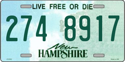 NH license plate 2748917
