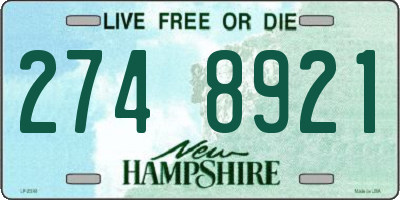 NH license plate 2748921
