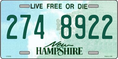 NH license plate 2748922