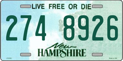 NH license plate 2748926