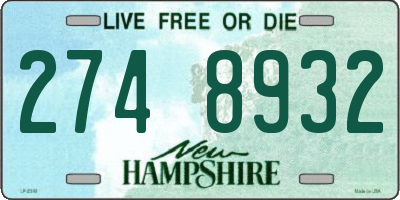 NH license plate 2748932