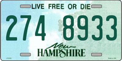 NH license plate 2748933