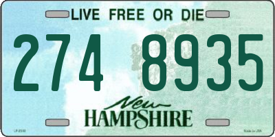 NH license plate 2748935