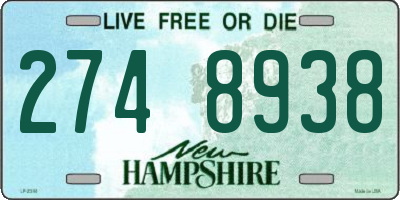 NH license plate 2748938