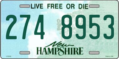 NH license plate 2748953