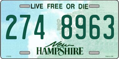 NH license plate 2748963