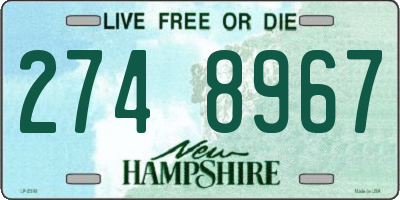 NH license plate 2748967