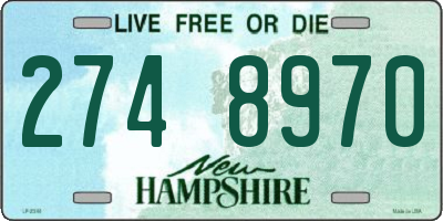 NH license plate 2748970