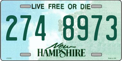 NH license plate 2748973