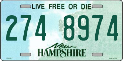 NH license plate 2748974