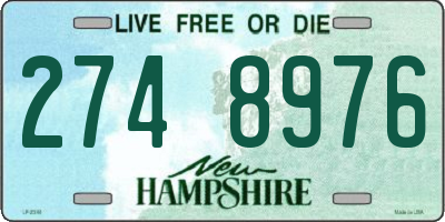 NH license plate 2748976