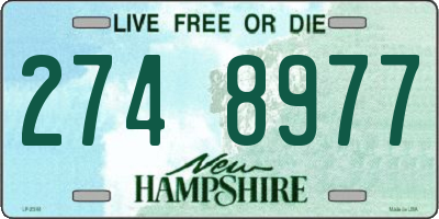 NH license plate 2748977