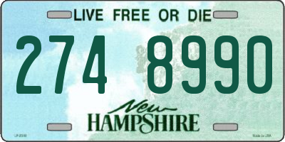 NH license plate 2748990