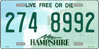 NH license plate 2748992