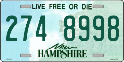 NH license plate 2748998