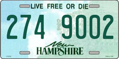 NH license plate 2749002