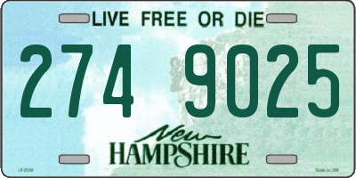 NH license plate 2749025