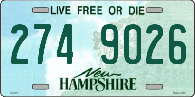 NH license plate 2749026