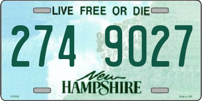 NH license plate 2749027