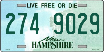 NH license plate 2749029