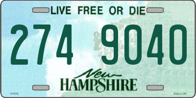 NH license plate 2749040