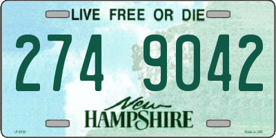 NH license plate 2749042