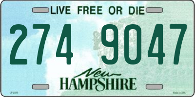 NH license plate 2749047