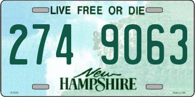 NH license plate 2749063