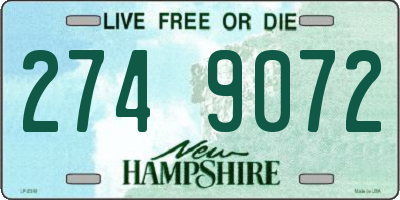 NH license plate 2749072