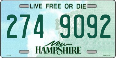 NH license plate 2749092