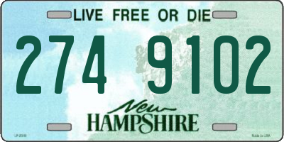 NH license plate 2749102