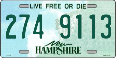 NH license plate 2749113