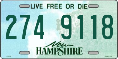 NH license plate 2749118