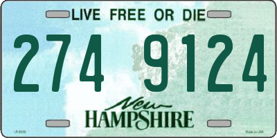 NH license plate 2749124