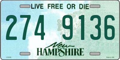 NH license plate 2749136