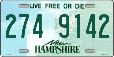NH license plate 2749142