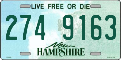 NH license plate 2749163