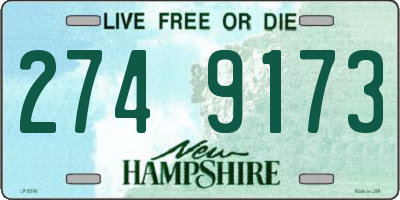 NH license plate 2749173