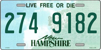 NH license plate 2749182