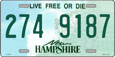 NH license plate 2749187