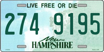 NH license plate 2749195